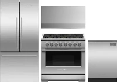 4 Piece Package Includes Refrigerator, Range, Hood And Dishwasher